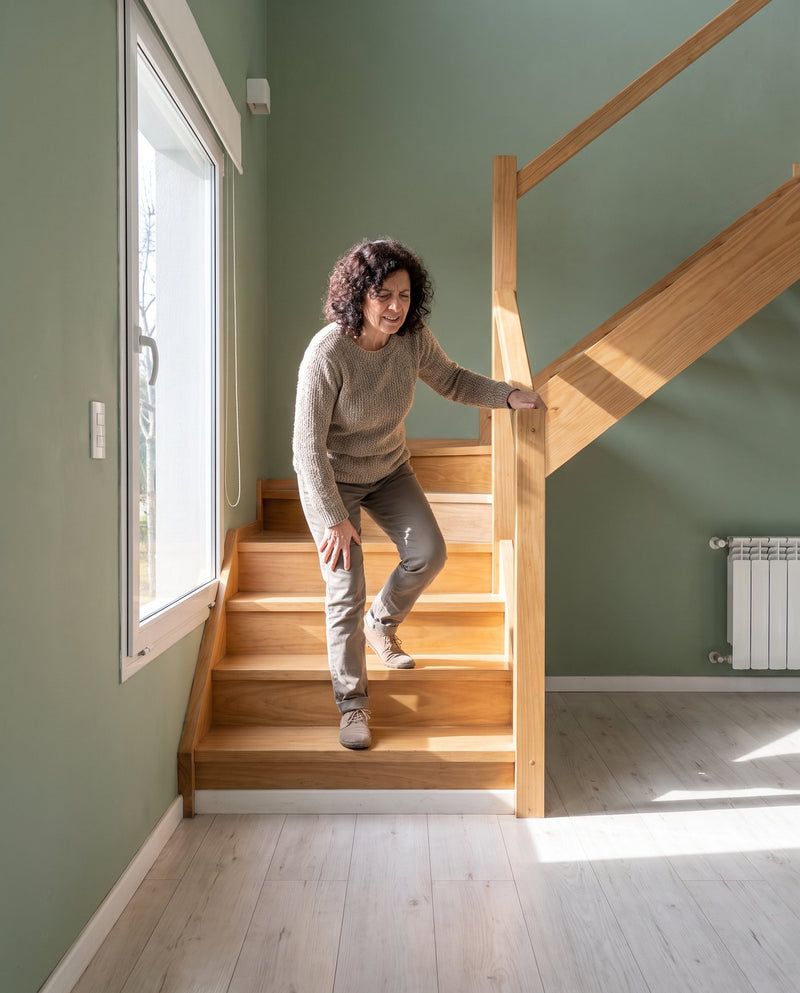Persona subiendo escaleras