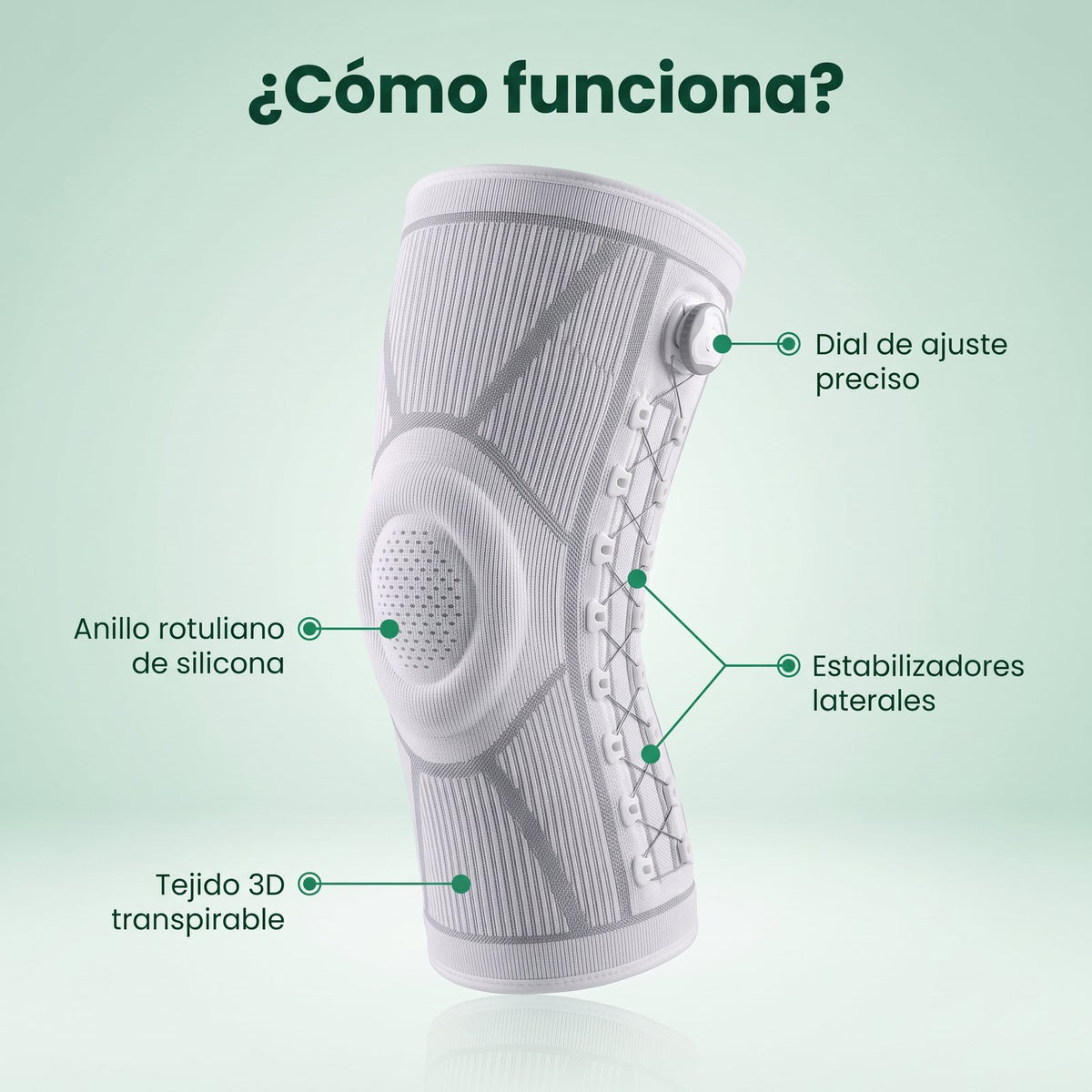 Rodillera con Dial de Ajuste Preciso